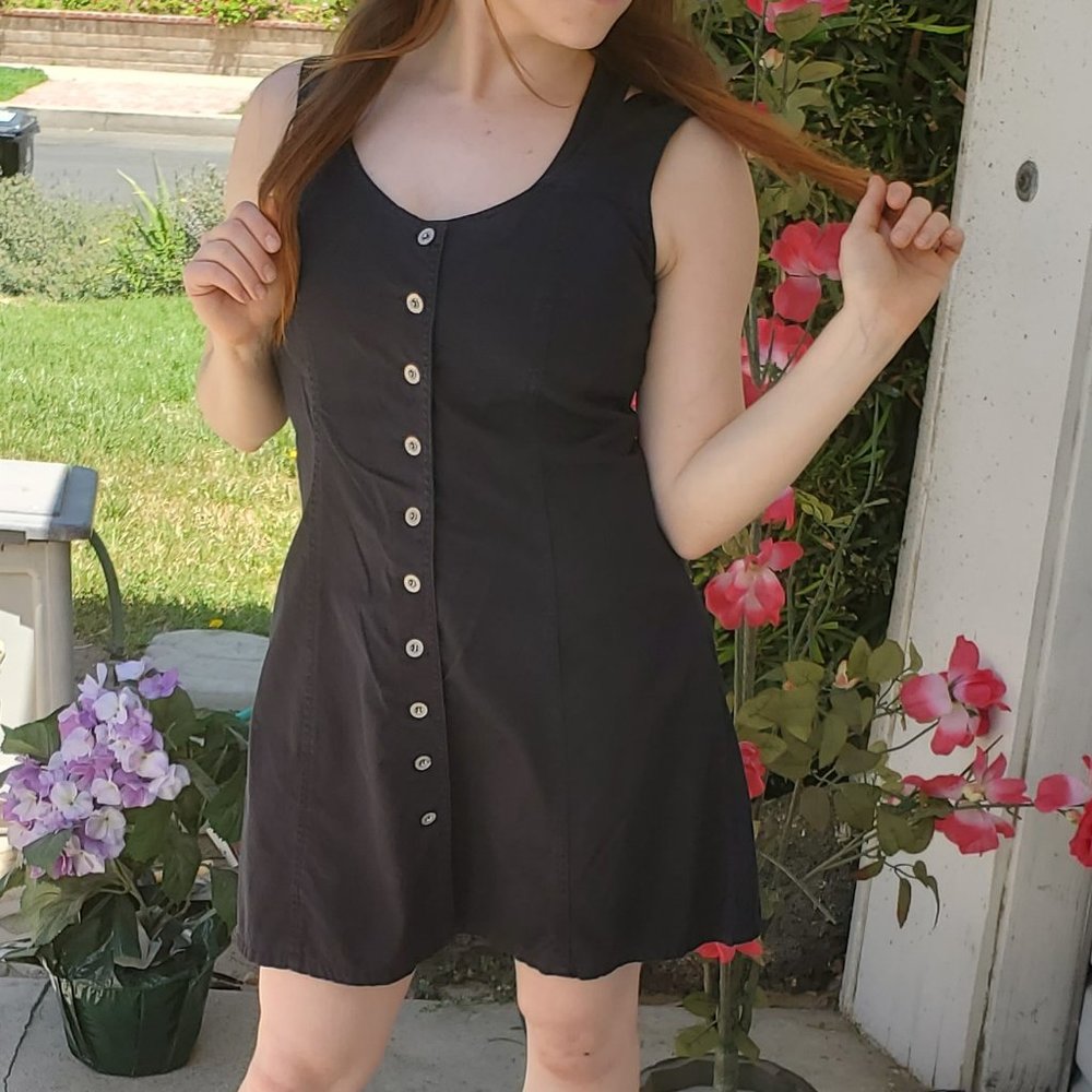 NWT GUESS LBD Sleeveless Denim Button Front Dress